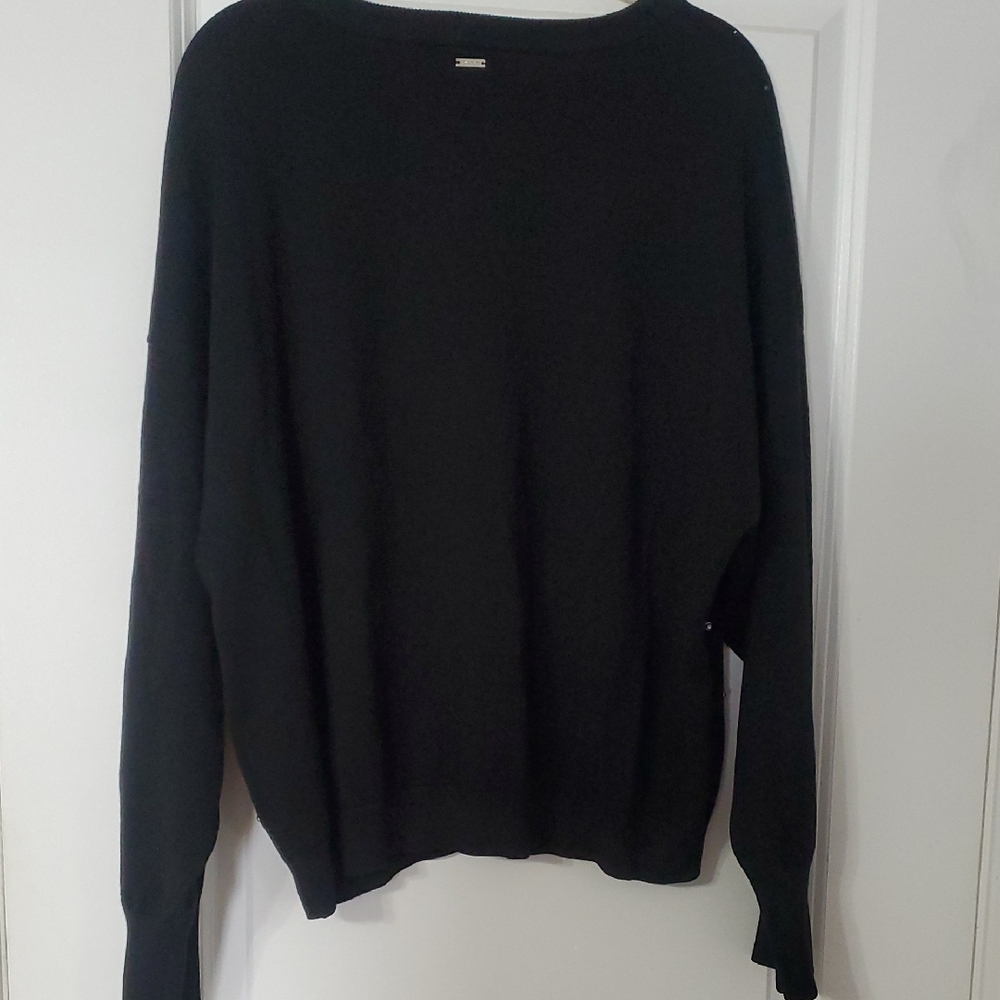 DKNY Black Sweater with Rhinestone Studs - Picture 4 of 4